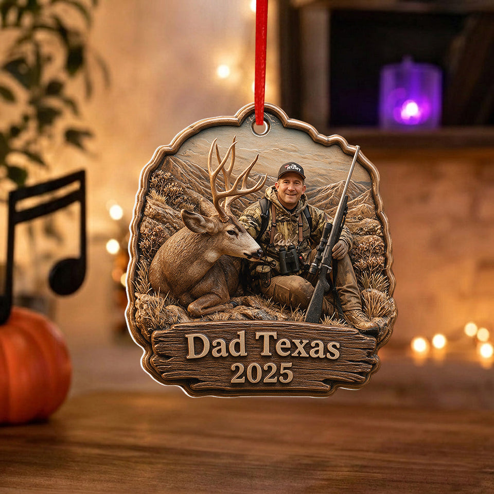 Gift for Hunters - Personalized Hunting Premium 3D Ornament