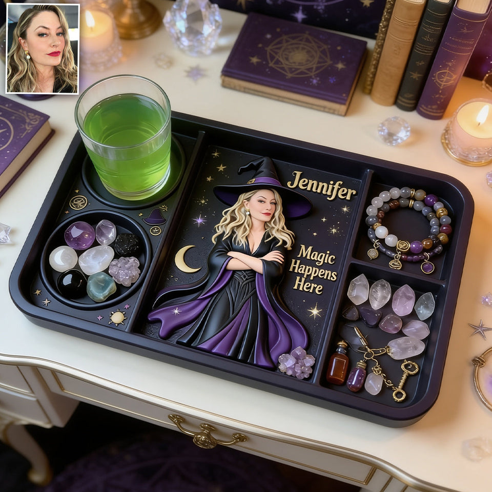 Witching Hour - Personalized Witch Wood Tray
