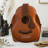 Love Guitar - Personalized Guitar Changeable Leather Patch Backpack