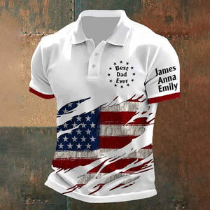 Dad Is Great Always - Personalized Father Polo Shirt