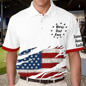 Dad Is Great Always - Personalized Father Polo Shirt
