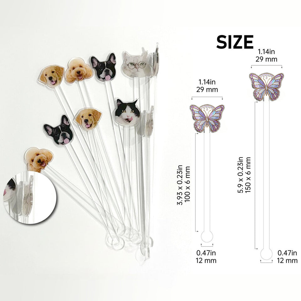 Just A Girl Who Loves Butterflies - Personalized Butterfly Set Accent Mug with Acrylic Stirrers