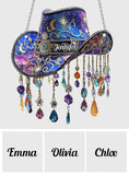 Beautiful Cowboy Hat - Personalized Cowgirl Window Hanging Suncatcher Ornament