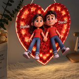 Any Photo Perfect Gift For Couple - Personalized Couple LED Light Acrylic Sign