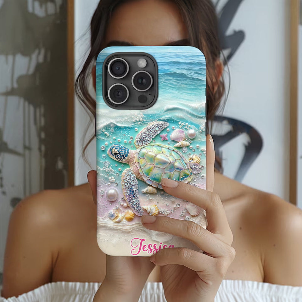 Love Turtles - Personalized Turtle Full Print Phone Case