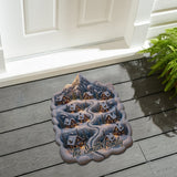 Snowy Mountain Village - Personalized Family Non-Slip Tufted Rug