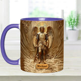 Mug chrétien personnalisé à l'effigie de l'archange Michel