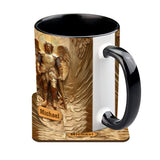 Mug chrétien personnalisé à l'effigie de l'archange Michel