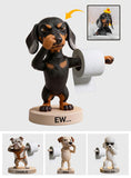 Funny Bathroom Decor - Personalized Dog Custom Shaped Acrylic Plaque