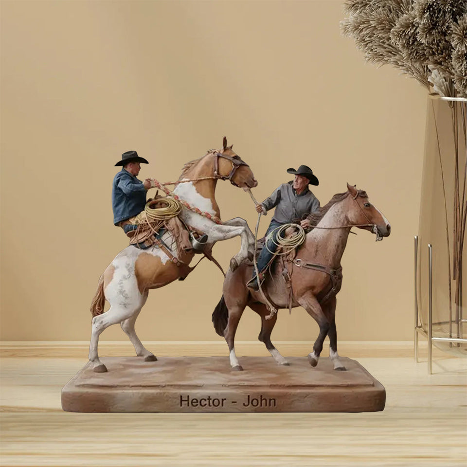 Strong Cowboys - Personalized Western Outfit Custom Shaped Acrylic Plaque