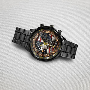 Strong Bald Eagle - Personalized Bald Eagle Hand Watch