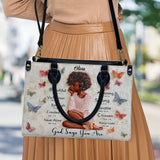 God Says You Are - Personalized African American Leather Handbag