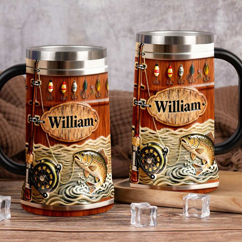 Tackle & Lure - Personalized Fishing Beer Stein
