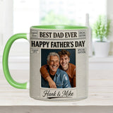 The Father NewPapers - Personalized Father Accent Mug With Gift Box