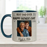 The Father NewPapers - Personalized Father Accent Mug With Gift Box