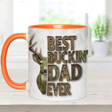 Best Buckin Dad Ever - Personalized Hunting Accent Mug