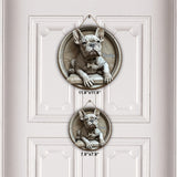 French Bulldog - Personalized French Bulldog Round Wood Sign