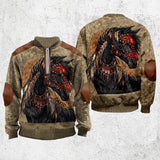 Indigenous - Personalized American Indian Men Zip-Up Sweatshirt