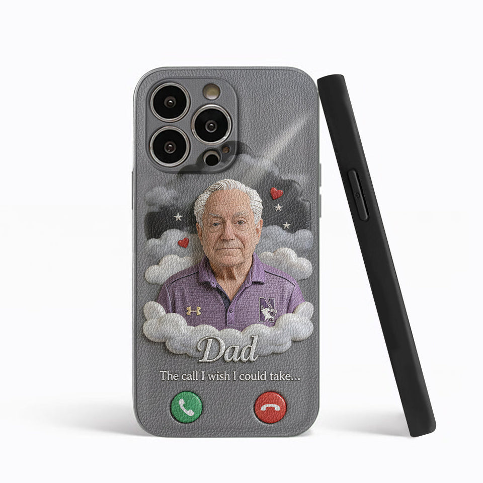 L'appel que j'aurais aimé pouvoir prendre... - Étui de téléphone commémoratif personnalisé en cuir