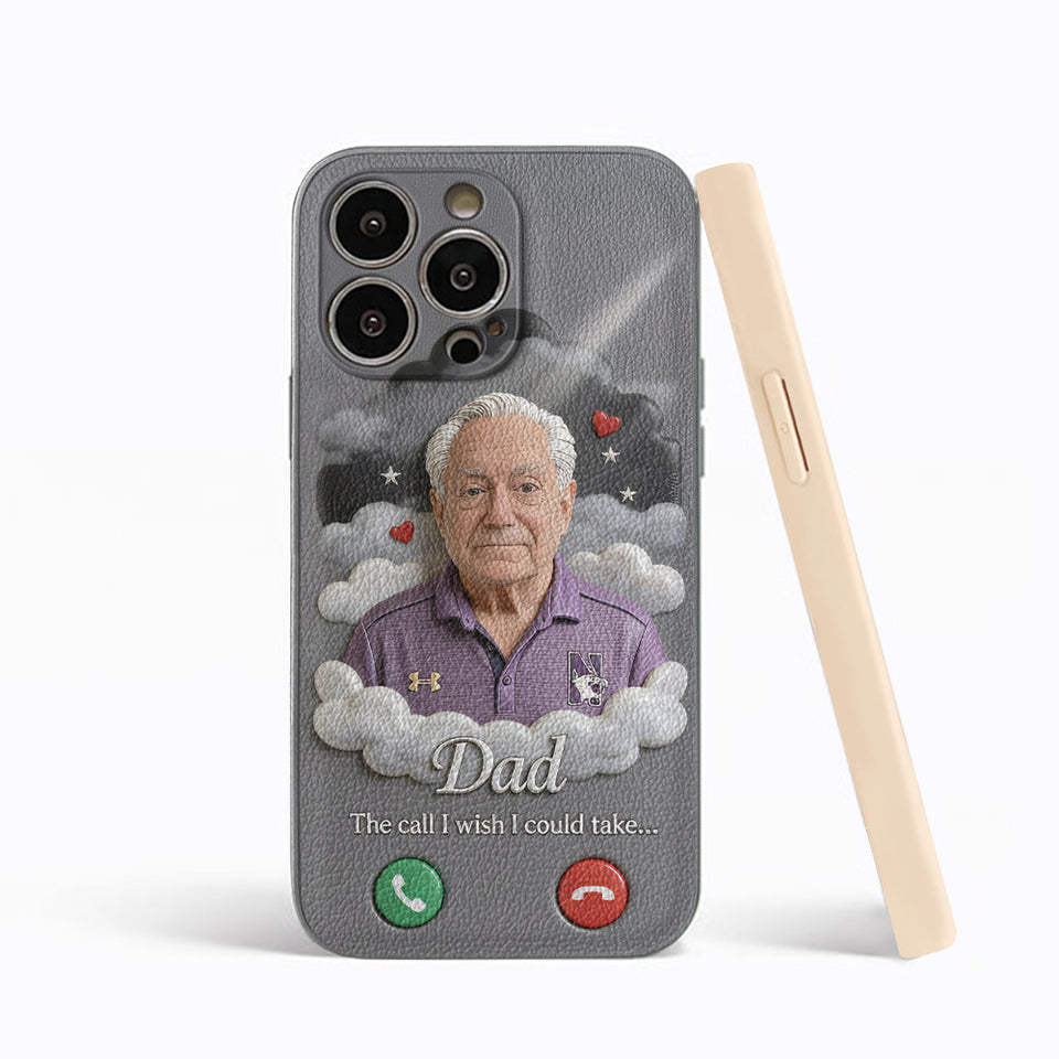 L'appel que j'aurais aimé pouvoir prendre... - Étui de téléphone commémoratif personnalisé en cuir
