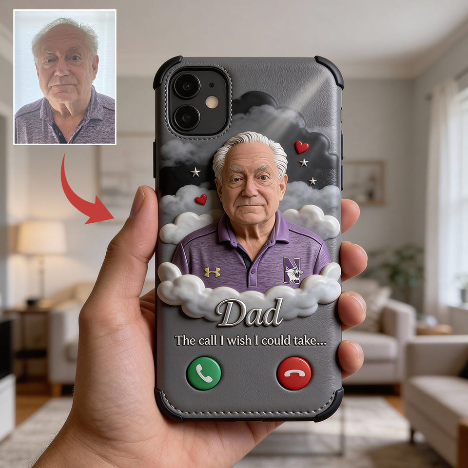 L'appel que j'aurais aimé pouvoir prendre... - Étui de téléphone commémoratif personnalisé en cuir
