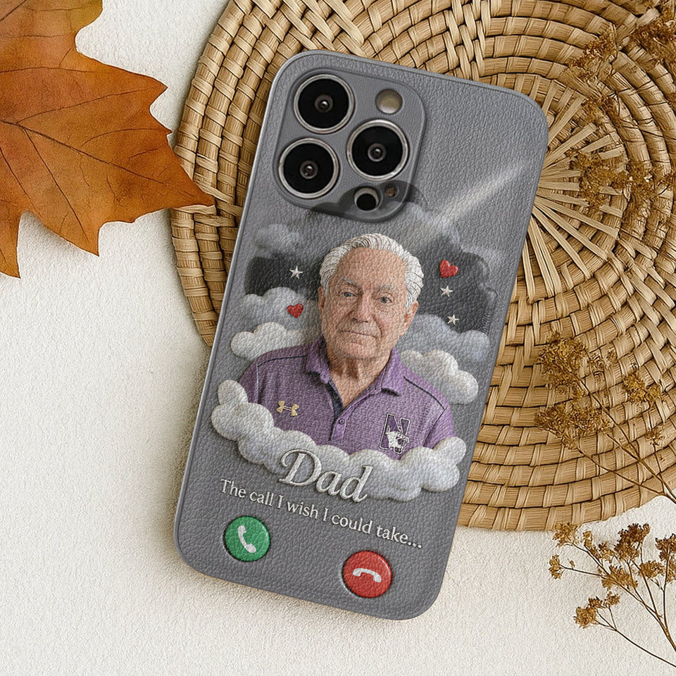 L'appel que j'aurais aimé pouvoir prendre... - Étui de téléphone commémoratif personnalisé en cuir