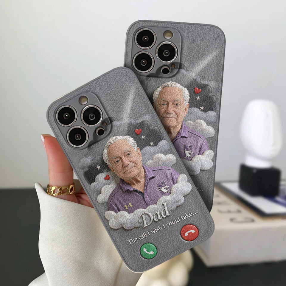 L'appel que j'aurais aimé pouvoir prendre... - Étui de téléphone commémoratif personnalisé en cuir