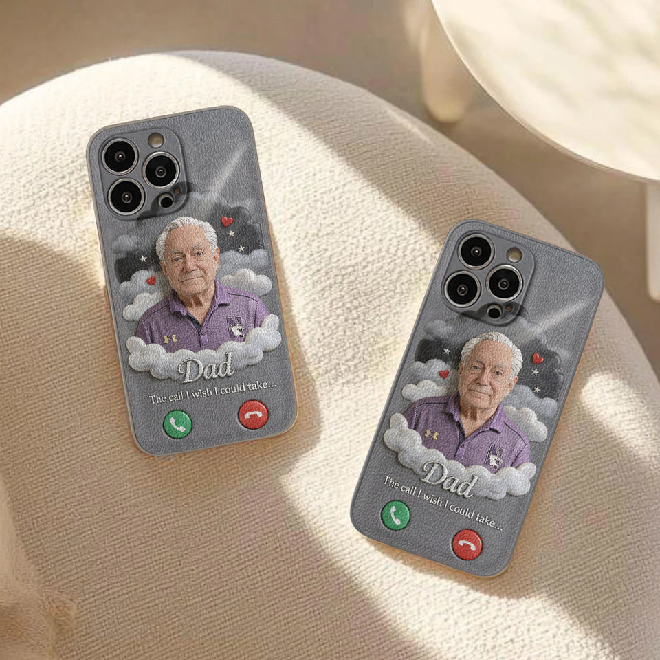 L'appel que j'aurais aimé pouvoir prendre... - Étui de téléphone commémoratif personnalisé en cuir