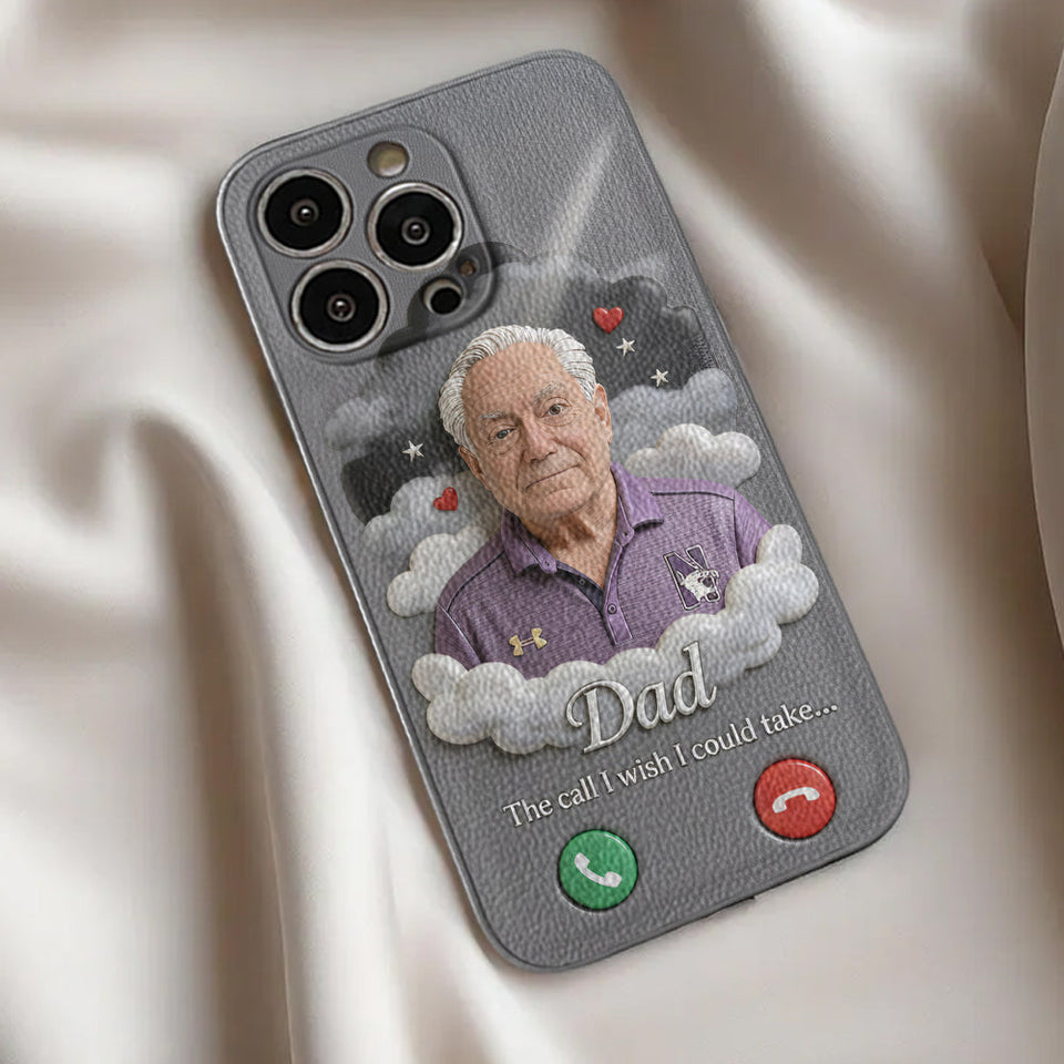 L'appel que j'aurais aimé pouvoir prendre... - Étui de téléphone commémoratif personnalisé en cuir