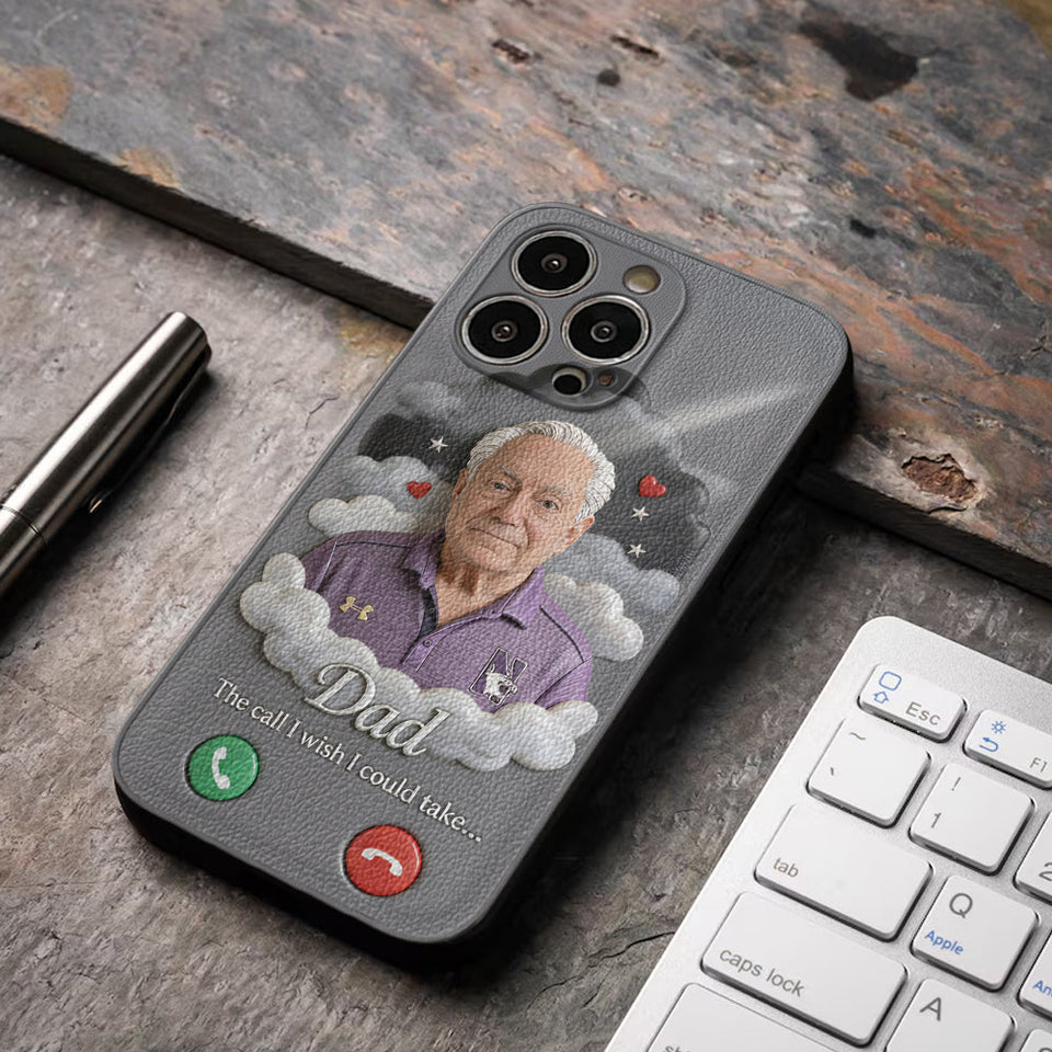 L'appel que j'aurais aimé pouvoir prendre... - Étui de téléphone commémoratif personnalisé en cuir
