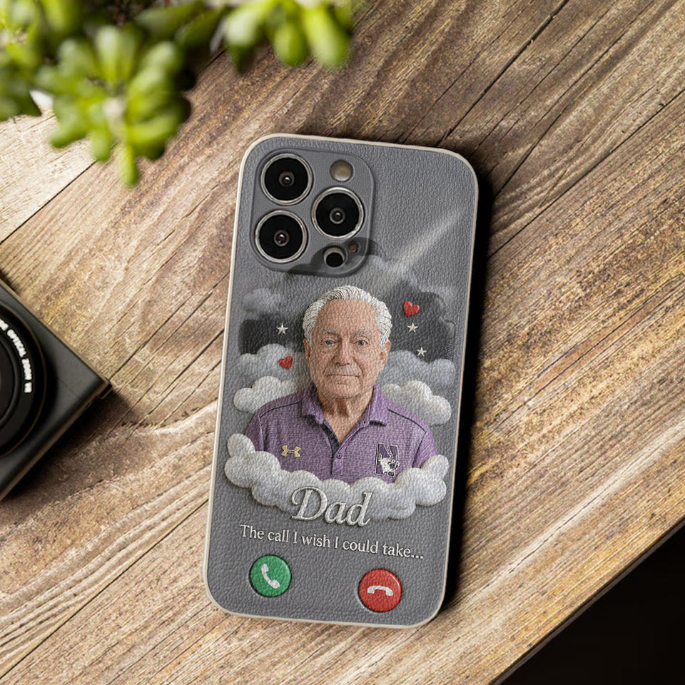 L'appel que j'aurais aimé pouvoir prendre... - Étui de téléphone commémoratif personnalisé en cuir