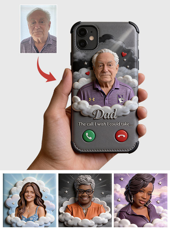 L'appel que j'aurais aimé pouvoir prendre... - Étui de téléphone commémoratif personnalisé en cuir