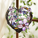 Grandma's Mom's Flowers - Personalized Grandma Window Hanging Suncatcher Ornament