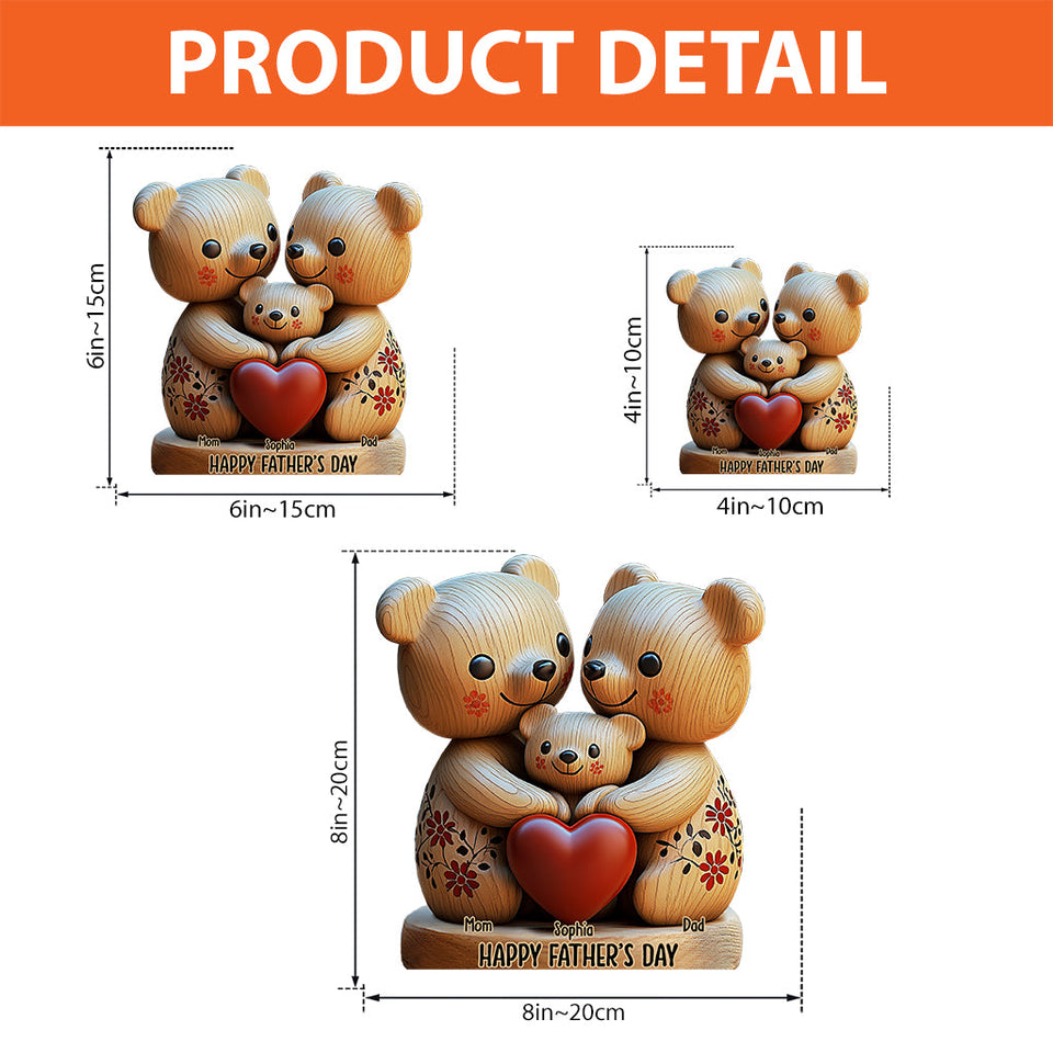 We Love You - Personalized Father Custom Shaped Acrylic Plaque