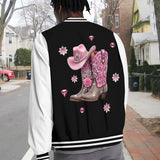 Cowgirl Boots - Personalized Cowgirl Varsity Jacket