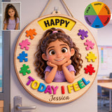Today I Feel - Personalized Autism Awareness Spinner Sign Custom Shape