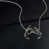 Till Death Do Us Part - Personalized Skull Custom Shaped Pendant Necklace