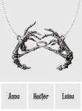 Till Death Do Us Part - Personalized Skull Custom Shaped Pendant Necklace