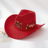 Western Style Initial Letter - Personalized Cowgirl Wide Brim Cowboy Hat