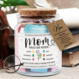 Decorative Glass Inspirational Scripture Jar with 92 Bible Verse