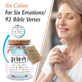 Decorative Glass Inspirational Scripture Jar with 92 Bible Verse
