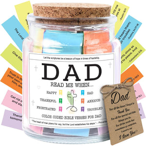 Decorative Glass Inspirational Scripture Jar with 92 Bible Verse