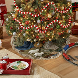 Nativity Moment - Personalized Christian Shaped Tree Skirt