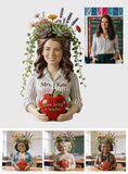 Custom Any Photo Thank You For Helping Me Grow - Personalized Teacher Acrylic Pot
