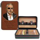 Dad Loves Cigars - Personalized Father Travel Cigar Humidor Case