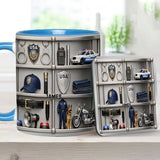 Serve And Protect - Personalized Police Officer Accent Mug & Coaster