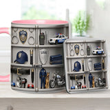 Serve And Protect - Personalized Police Officer Accent Mug & Coaster