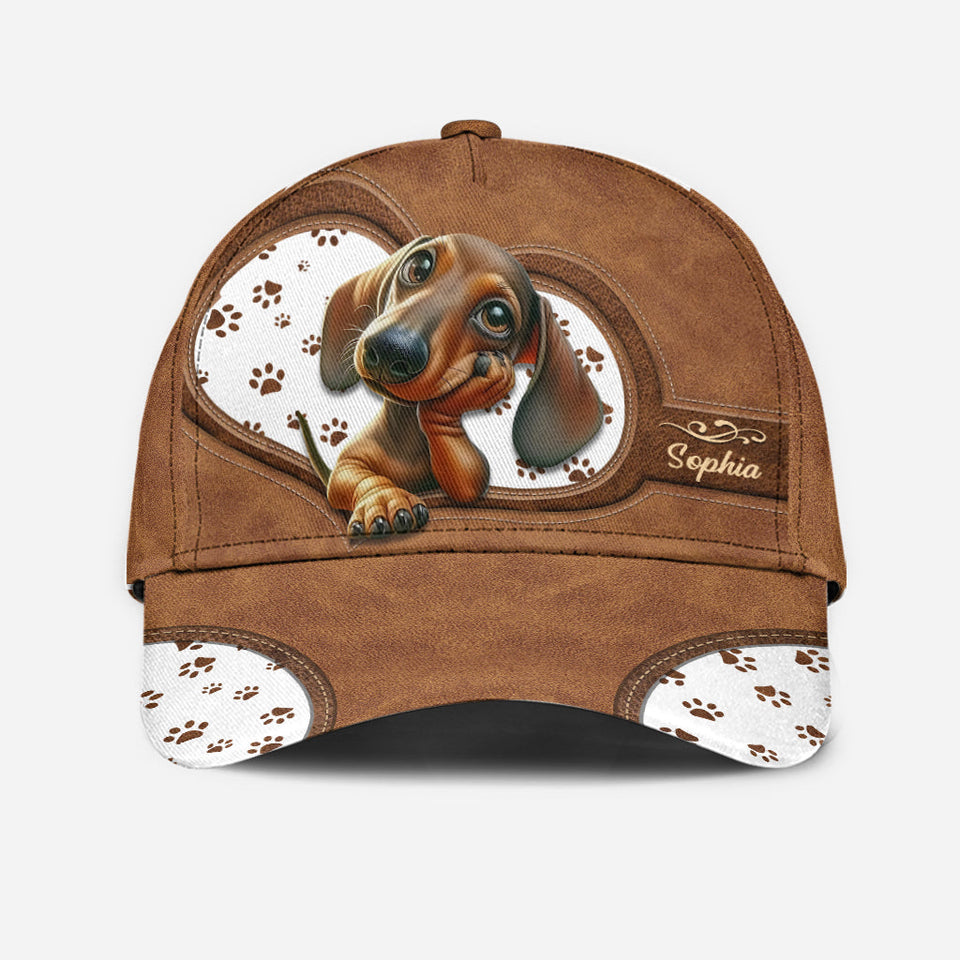 Cute Dachshund - Personalized Dog Classic Cap