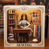 Just A Girl Who Love Sewing - Personalized Sewing Custom Shaped Acrylic Plaque