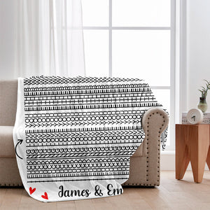 I Love You - Personalized Couple Blanket